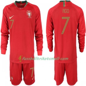 Fußballtrikots Portugal FIGO 7 Kinder WM 2018 Langarm Heimtrikotsatz kaufen